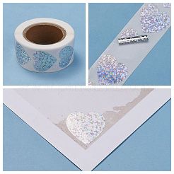 Herzförmige Laseraufkleber rollen&nbsp;X-DIY-K027-G01
