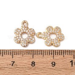 Pendentifs avec zircon cubiques à micro-pavés en laiton&nbsp;ZIRC-L105-04B-G