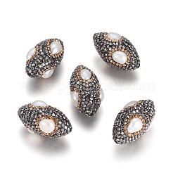 Polymer Ton Strass Perlen&nbsp;RB-E540-01