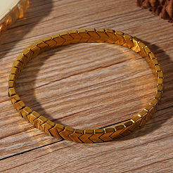 Braccialetti elastici in perline di ematite sintetica non magnetica per uomo&nbsp;RT8592