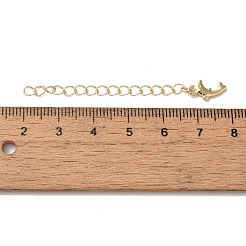 Emembouts en laiton plaquées en rack avec chaîne et breloques&nbsp;KK-F873-08LG