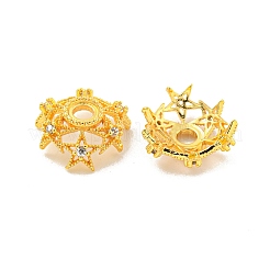 Bouchons de perles en laiton plaqué en rack&nbsp;KKB-L215-050G