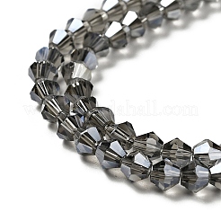 Transparentes perles de verre de galvanoplastie brins&nbsp;EGLA-S056-4mm-15