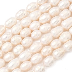 Fili di perle di perle d'acqua dolce coltivate naturali&nbsp;PEAR-D003-01D-10