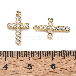 Pendentifs en acier inoxydable 304 micro pavés de zircones cubiques transparentes&nbsp;CU-CBAF0F8-02D-G