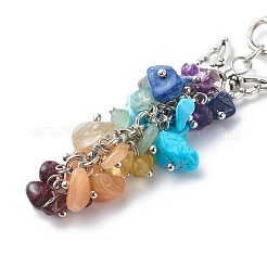 Décorations de pendentif en grappe de copeaux de pierres précieuses&nbsp;HJEW-JM00772