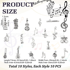 100 pz 10 stili ciondoli in lega in stile tibetano con montatura in strass&nbsp;FIND-GA0007-03