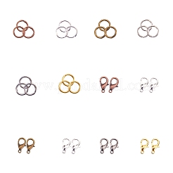 Legierung Karabiner Spangen und Eisen Ringe springen&nbsp;FIND-X0007