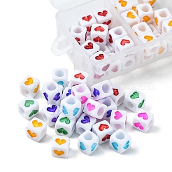 175 pz 7 colori perline acriliche bianche opache&nbsp;MACR-YW0002-02