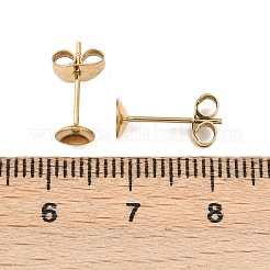 Ohrstecker-Beschläge aus Edelstahl 304&nbsp;STAS-D389-03C-G