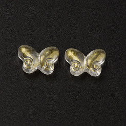 Perle di vetro verniciato a spruzzo trasparente bicolore&nbsp;GLAA-Q092-04-A01