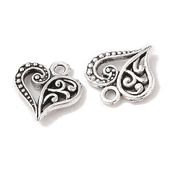 Stile tibetano incanta cuore lega filigrana&nbsp;X-TIBEP-0277-AS-RS