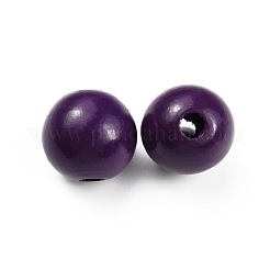 Perles européennes en bois peint&nbsp;WOOD-SZC0001-09F