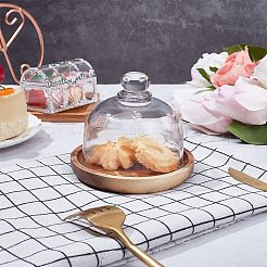 Vitrines à dôme cloche à dessert/gâteau en verre transparent&nbsp;ODIS-WH0029-30