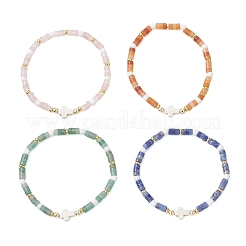 Pulseras elásticas de abalorios de piedras preciosas naturales&nbsp;BJEW-JB13396