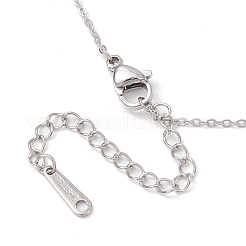 Collane con ciondolo con lettera in strass in lega&nbsp;NJEW-JN04886