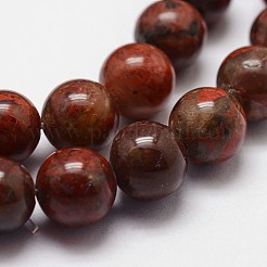 Natur Brekzien Jaspis Perlen Stränge&nbsp;G-N0182-01-8mm