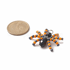 Halloween-Spinnen-Glasanhänger&nbsp;PALLOY-JF02005