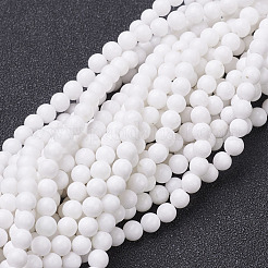 Cuentas mashan naturales redondos del jade hebras&nbsp;X-G-D263-4mm-XS01