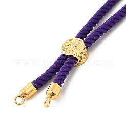 Pulseras de plata con cordón de nailon retorcido&nbsp;DIY-B066-03G-03