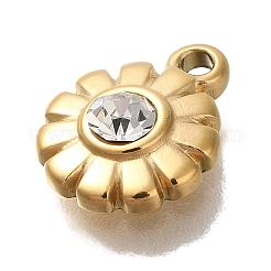Placcatura ionica (ip) 304 ciondoli in strass in acciaio inossidabile&nbsp;STAS-P371-068G