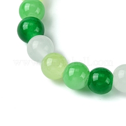 Braccialetti elasticizzati da donna con perline di vetro rotonde da 8 mm&nbsp;BJEW-JB10873