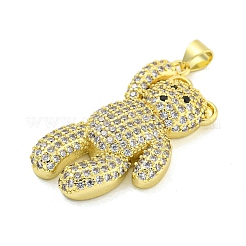Messing micro pave klare zirkonia anhänger&nbsp;KK-R159-13G-01