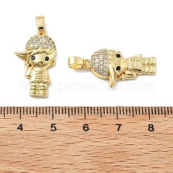Micro cuivres garçon pavent pendentifs zircone cubique&nbsp;KK-M325-15A-G