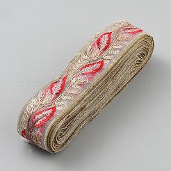 Ruban en polyester à motif de plumes&nbsp;OCOR-WH0101-151C