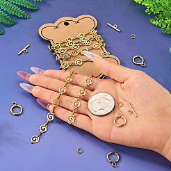 Kits de collares y pulseras de cadena para hacer uno mismo&nbsp;DIY-TA0015-95G