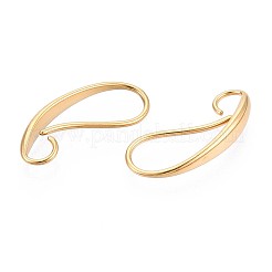 Ganci per orecchini in acciaio inossidabile 304 placcati ioni (ip)&nbsp;STAS-N108-29G