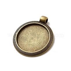 Tibetischen Stil Anhänger cabochon Fassungen mit antiken metallic Farbe und erhöht Skulptur sind voller Retro-Stil&nbsp;X-TIBEP-M018-102AB-NF