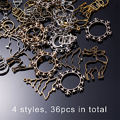 Pendentifs de lunette ouverte en alliage&nbsp;PALLOY-OC0001-20