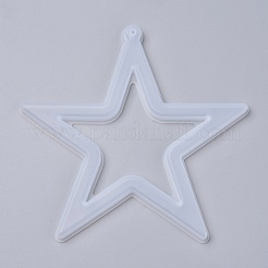 Weihnachten Hohlstern DIY Anhänger Silikonformen&nbsp;X-DIY-I034-07