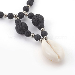 Collane ciondolo conchiglia ciprea&nbsp;NJEW-JN02290