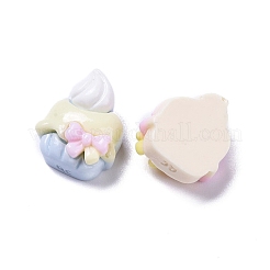 Cabochons décodés en résine mignonne et opaque&nbsp;RESI-B024-01H