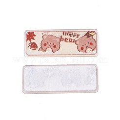 Transparent bedruckte Acryl-Cabochons&nbsp;TACR-N016-21