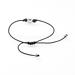 Nylon ajustable pulseras de abalorios trenzado del cordón&nbsp;BJEW-JB04639