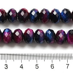 Fili di perline occhio di tigre arcobaleno naturale&nbsp;G-NH0002-D02-04