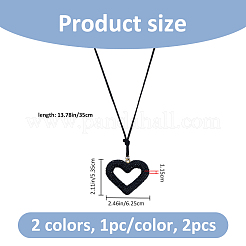 2 colgante de corazón con rhinestone de arcilla polimérica hecho a mano en 2 colores.&nbsp;HJEW-FH0001-87