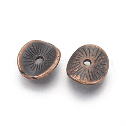 Perles intercalaires ondulées en alliage de style tibétain&nbsp;X-TIBEP-A11067-R-FF