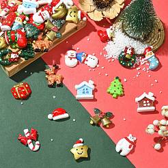 48 stücke 24 arten weihnachtsthema opake harz cabochons&nbsp;RESI-CJ0004-82