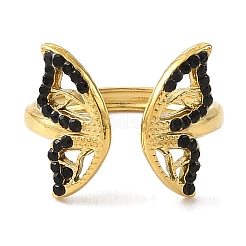 Anillo de puño abierto de acero inoxidable 304 con revestimiento iónico (IP) para mujer&nbsp;RJEW-F166-11G-01