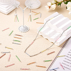 48 Stück 12 Farben Glas Rondell Perlen Verbinder Charms&nbsp;PALLOY-TA00138