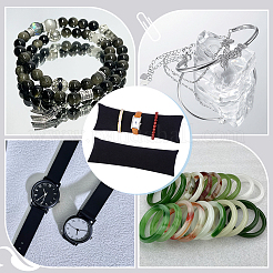 Langes Schmuckkissen aus Leinenstoff zur Präsentation von Armbändern&nbsp;AJEW-WH0007-56