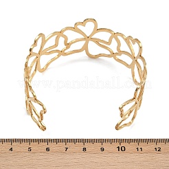 Hohle Manschettenarmreifen aus 304 Edelstahl für Damen&nbsp;LS-BJEW-L709-03G