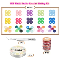 Kit de fabrication de bracelet de surfeur heishi diy&nbsp;DIY-YW0005-65