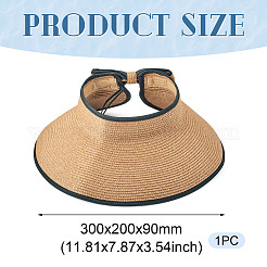 1 sombrero protector solar de poliéster para mujer&nbsp;AJEW-TA0002-58