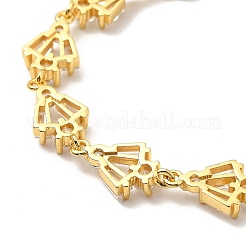 Bracciale a catena a maglie di angelo con zirconi cubici trasparenti&nbsp;BJEW-A132-06G