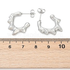 Anlaufgeschützte Ohrstecker aus schmelzendem tropfendem Edelstahl 304&nbsp;LS-EJEW-E199-08P